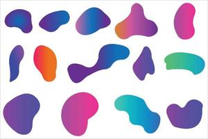 Abstract fluid gradient shapes .Vector illustration. Fluid color gradient background. vector