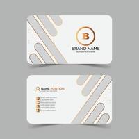 Stylish corporate business card template design with mockup vector