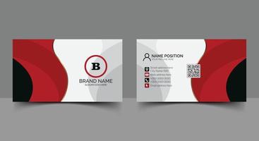 Modern business card template design with white background vector