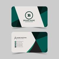 Stylish corporate business card template design with mockup vector