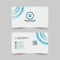 Corporate business card template design with mockup vector