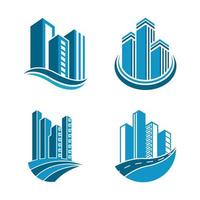 edificio logo vector y símbolo icono