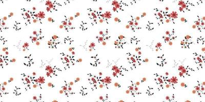 Beautiful floral pattern. Feminime floral seamless pattern for fabric, or decorative elements. Fill pattern on swatches vector