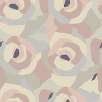 Vector abstract cut out rose flower seamless repeat pattern