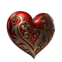 Valentines Day 3d Stereo Love Red Heart Vector png