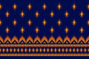 Ethnic ikat seamless pattern in tribal. Aztec geometric ethnic ornament print. Ikat pattern style. vector