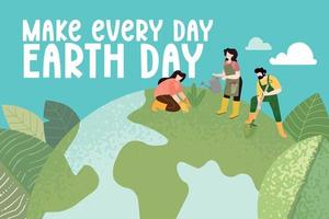 International Mother Earth Day. Ecology, environmental problems and environmental protection. Vector illustration for graphic and web design, business presentation, marketing and print material.