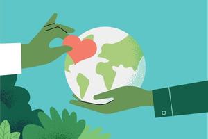 International Mother Earth Day. Ecology, environmental problems and environmental protection. Vector illustration for graphic and web design, business presentation, marketing and print material.