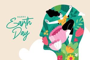 International Mother Earth Day. Ecology, environmental problems and environmental protection. Vector illustration for graphic and web design, business presentation, marketing and print material.