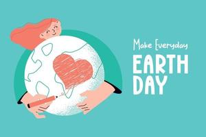 International Mother Earth Day. Ecology, environmental problems and environmental protection. Vector illustration for graphic and web design, business presentation, marketing and print material.