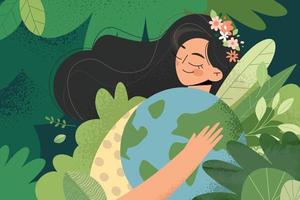 International Mother Earth Day. Ecology, environmental problems and environmental protection. Vector illustration for graphic and web design, business presentation, marketing and print material.