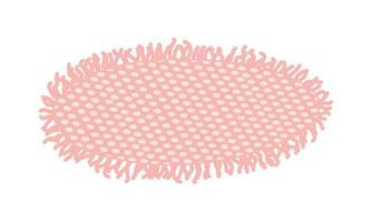 summer beach round rug in soft color for picnic vector