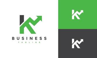 initial K graphic arrow logo vector
