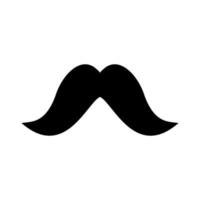 Black silhouette of a mustache vector