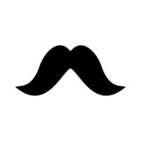 Black silhouette of a mustache vector