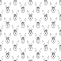 Easter bunny seamless pattern holiday animals background png