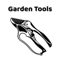 Icon pruner for pruning branches. Garden tools. Isolated on white background vector