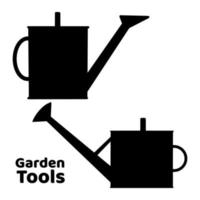 Watering can icon. Advertisement for garden tools. Moisture saturation of the earth. Isolated on white background. Vector