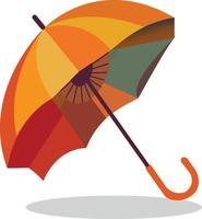 red and yellow umbrella isolated vector