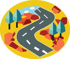 road map icon vector illustration