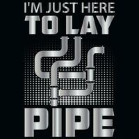 Plumber graphics tshirt design vector