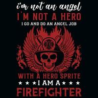 bombero gráficos camiseta diseño vector