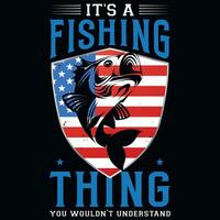 Fishing graphics tshirt design vector