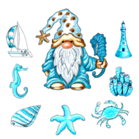 gnoom met marinier accessoires aqua kleur. png