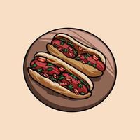 Choripan food vector