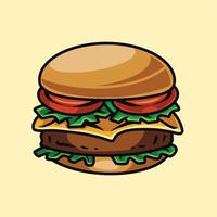 hamburger food vector