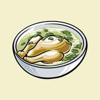 samgyetang comida vector