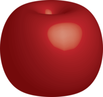 apple autumn fruit 3d illustration icon isolated free png