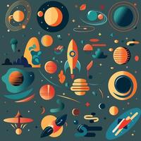 Ciencias espacio modelo diseño vector