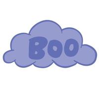 Boo quotes on a cloud vector