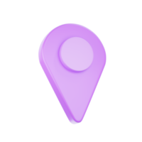 3D rendering blue map pin, Render location mark, or navigation sign. png
