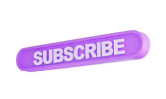 3d rendering Subscribe icon, subscribe to channel, blog. png