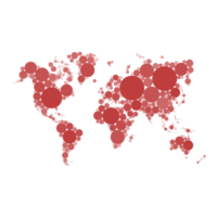 World Map Circle and Dot Design png