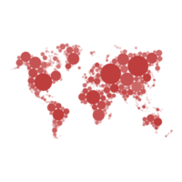 mundo mapa círculo e ponto Projeto png