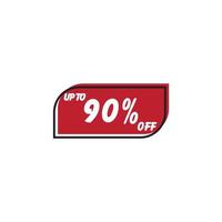 Up to 90  percent off banner, Upto 90 percent off, Discount offer, Banner Add, Special Offer add vector