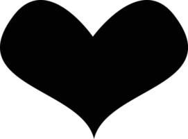 vector de icono de corazón. símbolo de amor perfecto. signo del día de san valentín, emblema aislado en fondo blanco con sombra, estilo plano para diseño gráfico y web, logotipo. pictograma negro eps10.