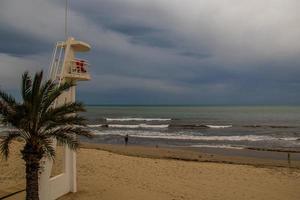 landscape of Alikane seaside landscape on a cloudy day photo