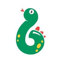 dinosaur number design birthday party for kids vector