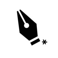 Pen tool cusor icon for graphic designer, logo designer, Curve controller, Path create tool icon in black and white color vector