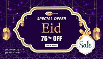 Eid sale banner template design background, Eid sale banner template, Eid sale vector