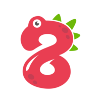Dinosaurier Nummer Design Geburtstag Party zum Kinder png
