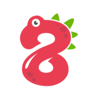 dinosaur number design birthday party for kids png