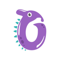 dinosaur number design birthday party for kids png