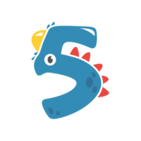 dinosaur number design birthday party for kids png