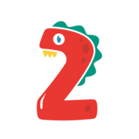 dinosaur number design birthday party for kids png