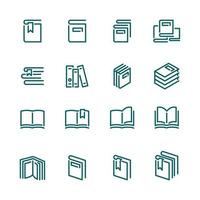 conjunto de libro vector icono gratis